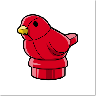 LEGO Bird (Red) Posters and Art